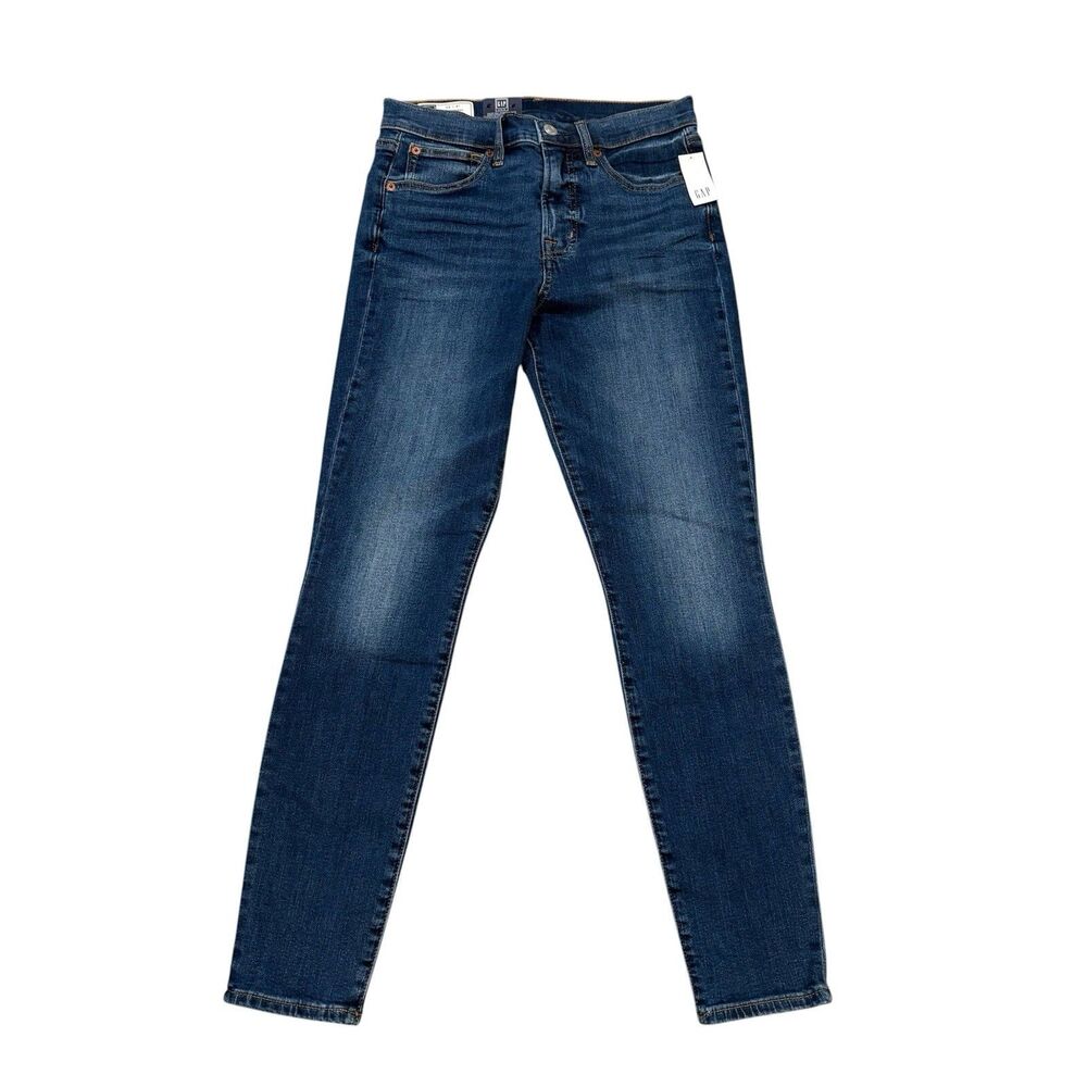 GAP True Skinny High Rise Jeans Medium Indigo Wash Size 28/6